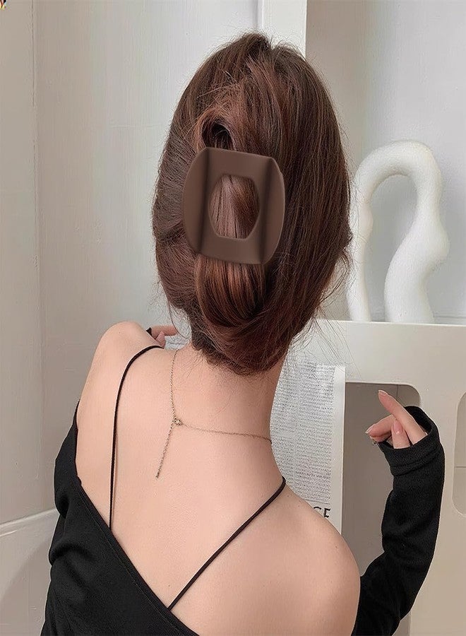 Exacoo 4PCS Large flat Hair Clips for Women Girls Strong Hold French Duckbill Claw Clips for Thick Thin Hair lay Down Hair Styling Clips Accessories - Image 5
